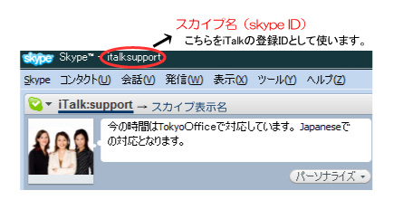 skypeidについて
